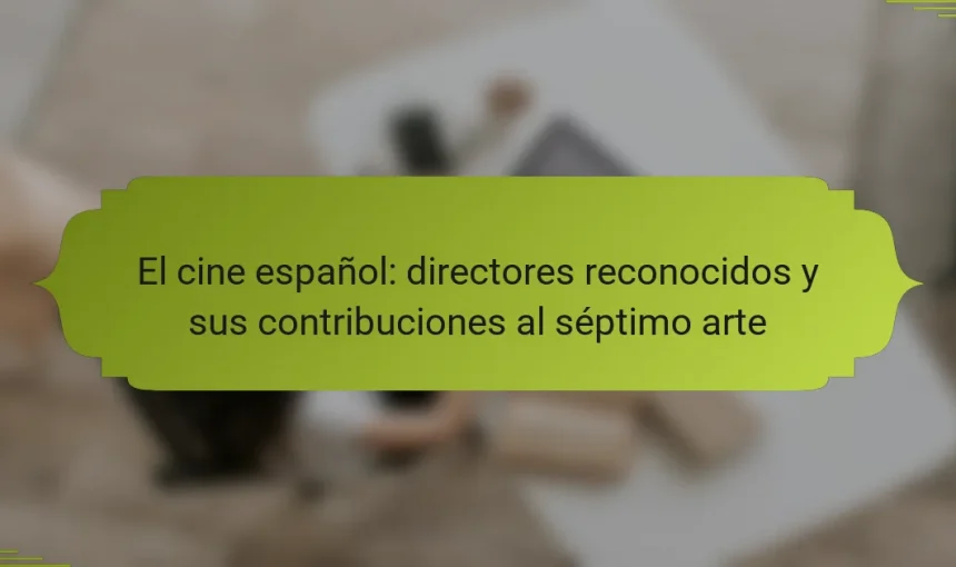 El cine español: directores reconocidos y sus contribuciones al séptimo arte