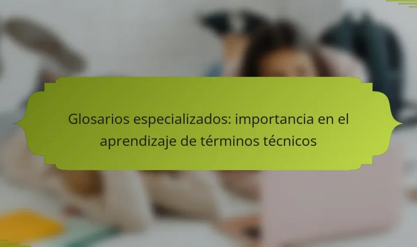 Glosarios especializados: importancia en el aprendizaje de términos técnicos