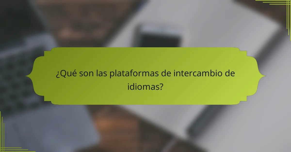 ¿Qué son las plataformas de intercambio de idiomas?